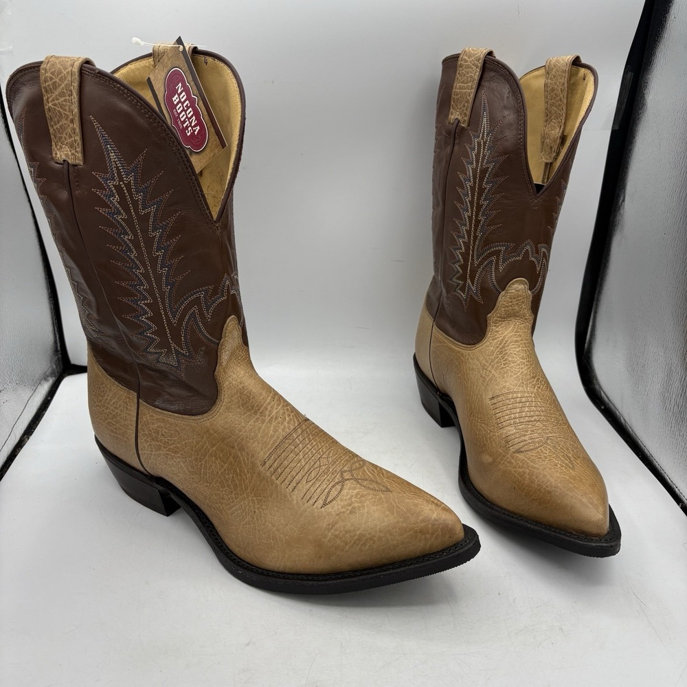 Nocona Boots Mens Size 11 EEE Point Toe Brown Leather Western Cowboy 7703211303